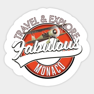 Travel explore fabulous Monaco logo Sticker